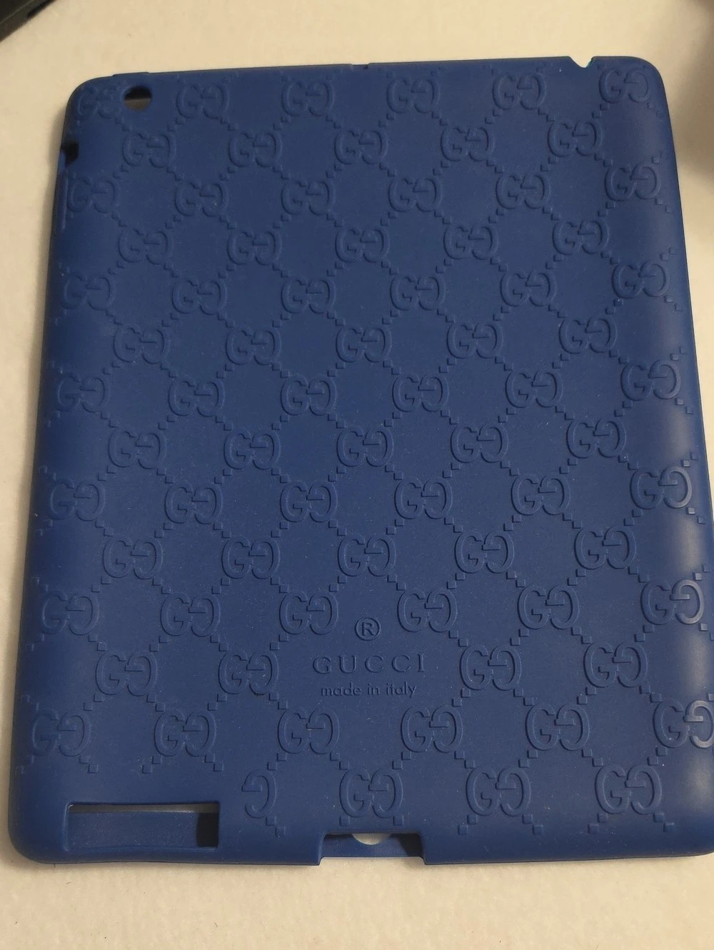 Gucci GG Rubber iPad Case Blue